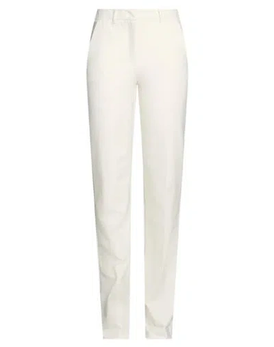 Marella Woman Pants Ivory Size 8 Polyester, Viscose, Elastane In White