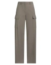 Marella Woman Pants Khaki Size 6 Polyester, Viscose, Elastane In Gray