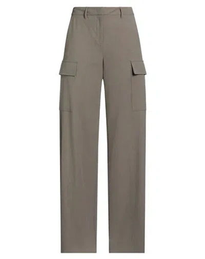Marella Woman Pants Khaki Size 6 Polyester, Viscose, Elastane In Gray