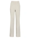 Marella Wide-leg High-waist Trousers With Textured Fabric In Gray