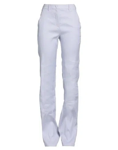 Marella Woman Pants Lilac Size 8 Linen, Cotton, Polyamide, Elastane In Purple