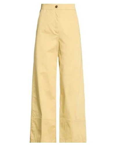 Marella Woman Pants Mustard Size 0 Cotton, Elastane In Yellow