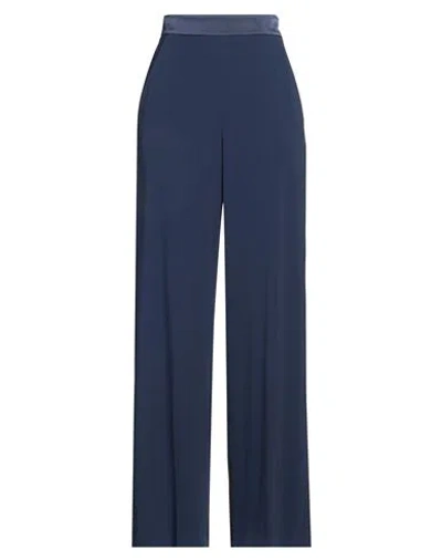 Marella Woman Pants Navy Size 2 Triacetate, Polyester