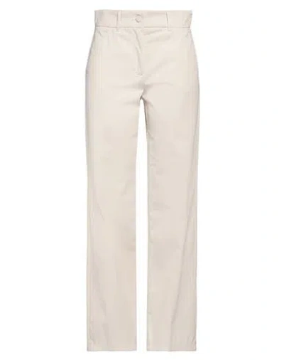 Marella Woman Pants Off White Size 12 Cotton