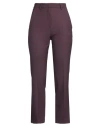 Marella Woman Pants Plum Size 8 Polyester, Virgin Wool, Elastane In Brown