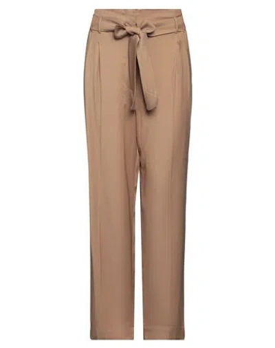 Marella Woman Pants Sand Size 10 Viscose, Elastane In Beige