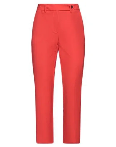Marella Woman Pants Tomato Red Size 12 Polyester, Wool, Elastane