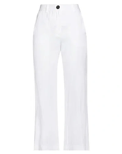 Marella Woman Pants White Size 2 Linen