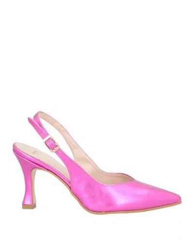 Marella Woman Pumps Fuchsia Size 10 Synthetic Material In Pink
