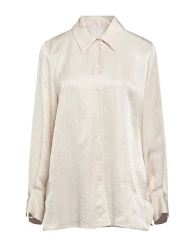 Marella Woman Shirt Beige Size 10 Acetate In Neutral