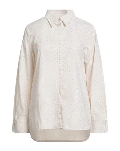Marella Woman Shirt Beige Size 10 Cotton In Multi