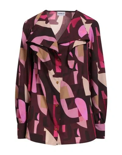Marella Woman Shirt Burgundy Size 8 Polyester In Red
