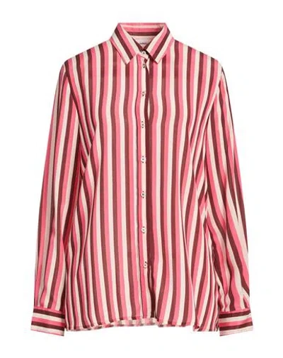 Marella Woman Shirt Coral Size 12 Silk In Red