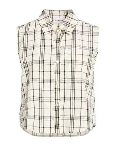 Marella Woman Shirt Cream Size 10 Cotton In White