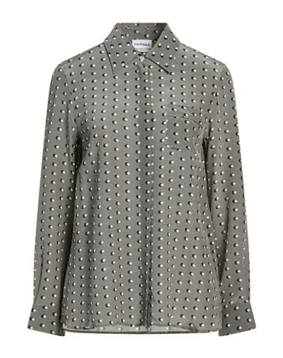 Marella Woman Shirt Grey Size 12 Silk In Gray