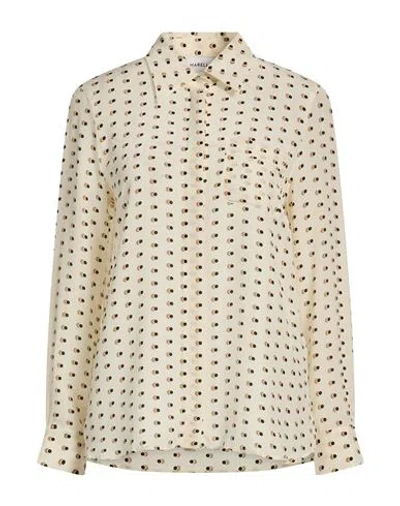 Marella Woman Shirt Ivory Size 8 Silk In White