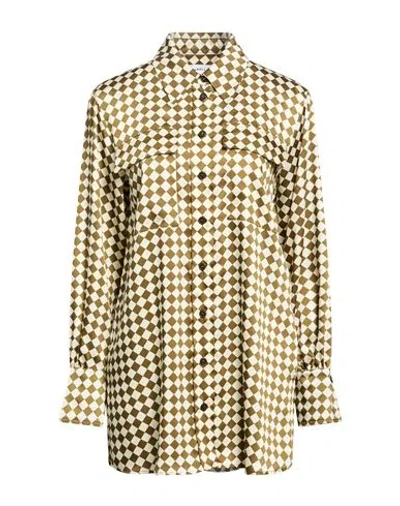 Marella Woman Shirt Military Green Size 6 Polyester In Multi