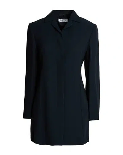 Marella Woman Shirt Navy Size 4 Viscose, Acetate In Blue