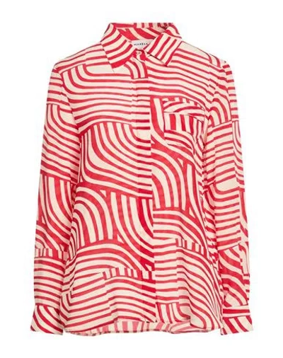 Marella Woman Shirt Red Size 12 Silk