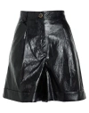 Marella Woman Shorts & Bermuda Shorts Black Size 0 Viscose, Polyester, Cotton, Metallic Fiber