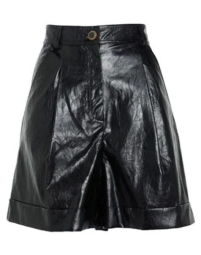 Marella Woman Shorts & Bermuda Shorts Black Size 0 Viscose, Polyester, Cotton, Metallic Fiber