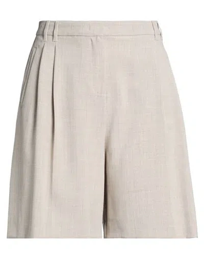 Marella Woman Shorts & Bermuda Shorts Light Grey Size 4 Polyester, Elastane In White