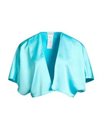 Marella Woman Shrug Turquoise Size 4 Polyester In Blue