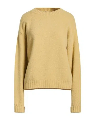 Marella Woman Sweater Pastel Yellow Size Xl Wool, Polyamide, Elastane In Green