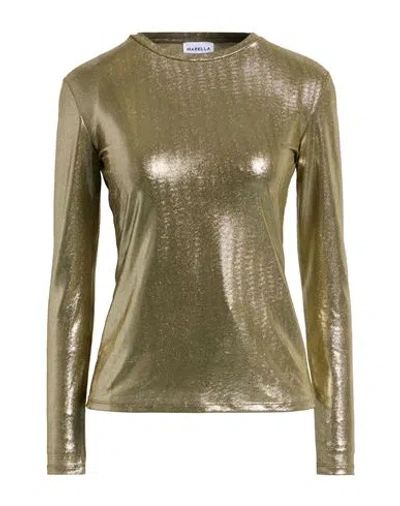 Marella Woman T-shirt Bronze Size L Polyester, Elastane In Gold