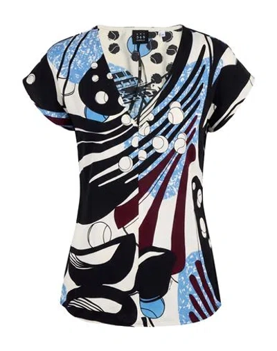 Marella Woman Top Black Size 4 Polyester In Multi
