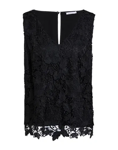 Marella Woman Top Black Size 8 Polyester, Silk, Elastane