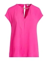 Marella Woman Top Fuchsia Size 10 Acetate, Silk In Multi