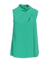 Marella Woman Top Green Size 8 Acetate, Silk In Green