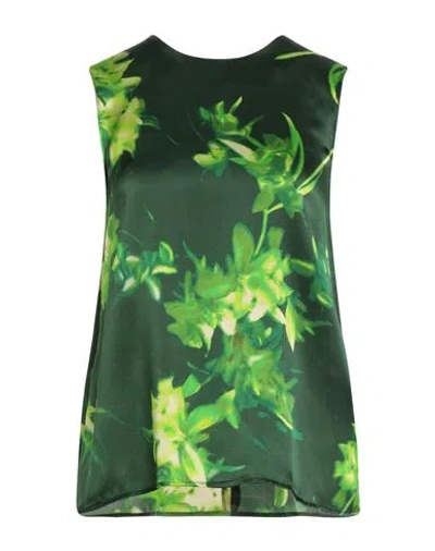 Marella Woman Top Green Size 8 Silk