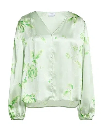 Marella Woman Top Light Green Size 10 Silk