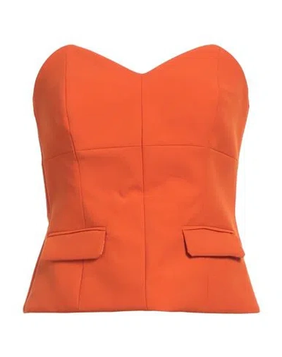 Marella Woman Top Orange Size 6 Polyester, Viscose, Elastane