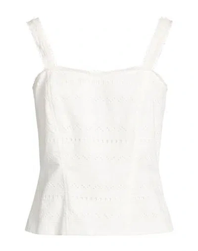 Marella Woman Top White Size 10 Cotton, Polyester