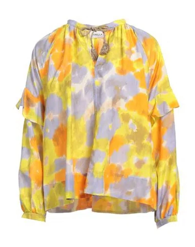 MARELLA MARELLA WOMAN TOP YELLOW SIZE 10 COTTON, SILK