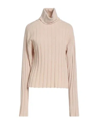 Marella Woman Turtleneck Beige Size M Wool, Polyamide, Cashmere