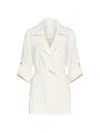 Marella Drawstring Duster Coat In White