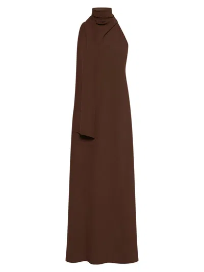 Marella Scarf Neck Maxi Dress In Brown