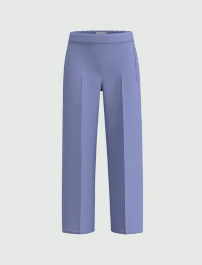 Marella Women's Gabardine Trousers Pervinca In Blue