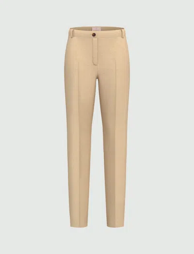 Marella Women's Linen Mixed Pantalone In Animal Print