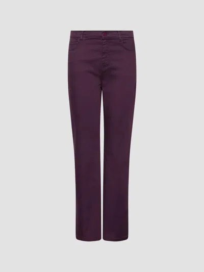 Marella Women's New Flared Five Pocket Jeans In Purple