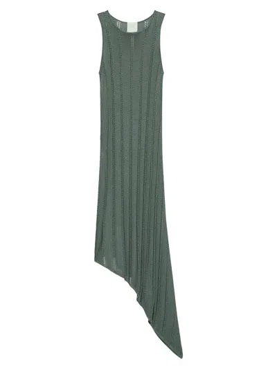 Marella Women's Open Knit Asymmetrical Dress In Green