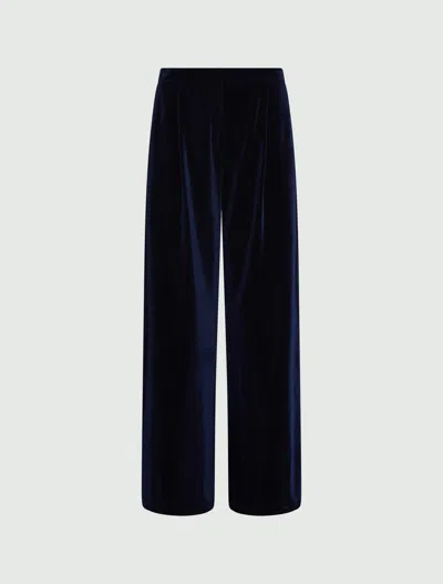 Marella Women's Pants Blue In Animal Print