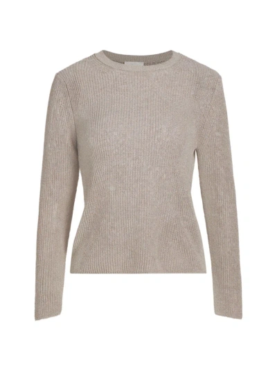 Marella Women's Pioppo Crewneck Shimmer Sweater In Wool White