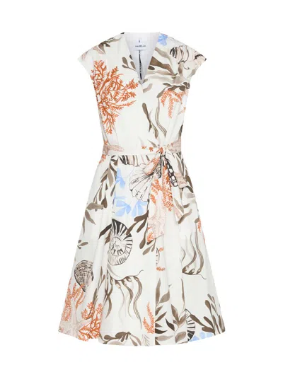 Marella Women's Poplin Wrap Dress In White