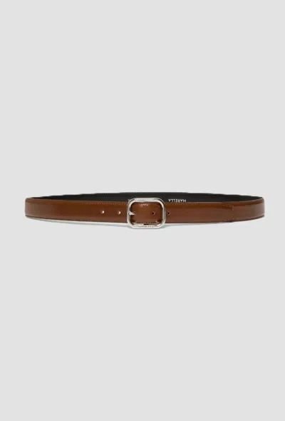 Marella Women's Shiny Leather Belt Camel In Other