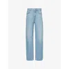 Marella Womens Barrel Wide-leg Denim Jeans Blue Jeans In Blue Jeans